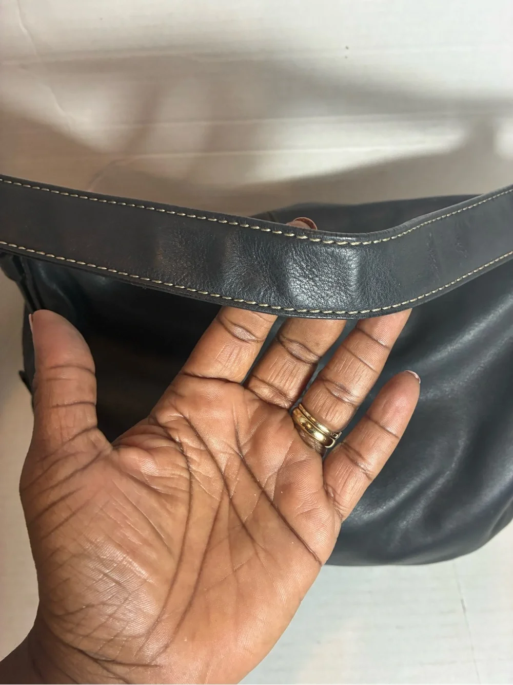 Michael Kors Black Leather Hobo Shoulder Bag Slouch Quiet Luxury